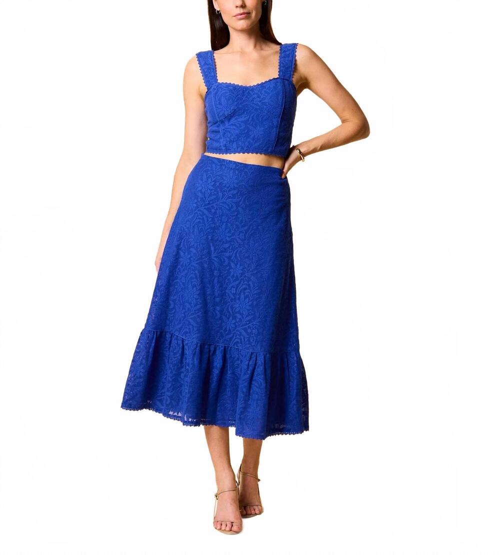 NEW CLEOBELLA azure midi skirt in surf the web